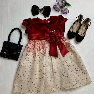 STUNNING LITTLE GIRL DRESS OUTFIT w/ ACCESSORIES!!